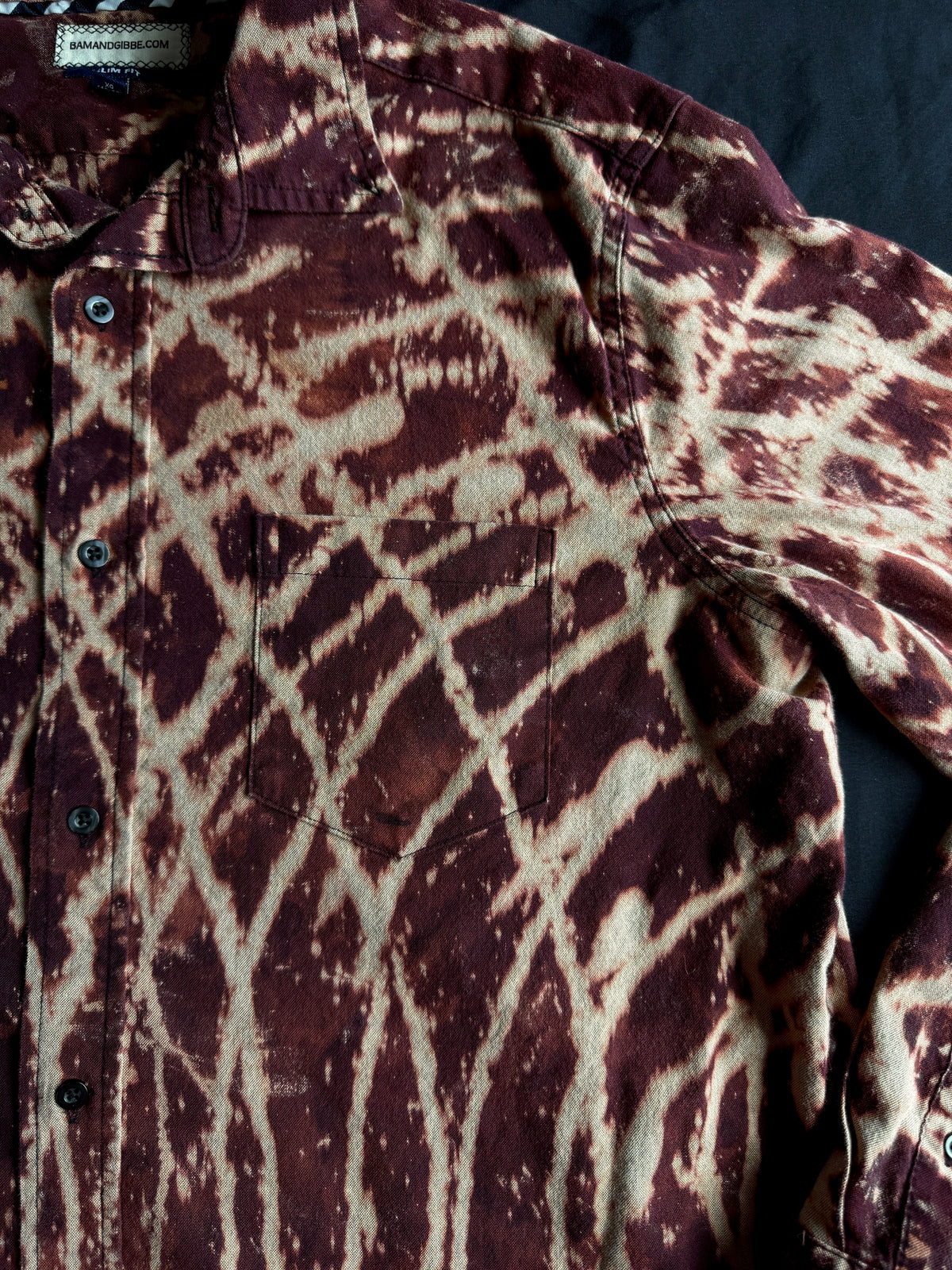 Gremlin bleach dyed button down