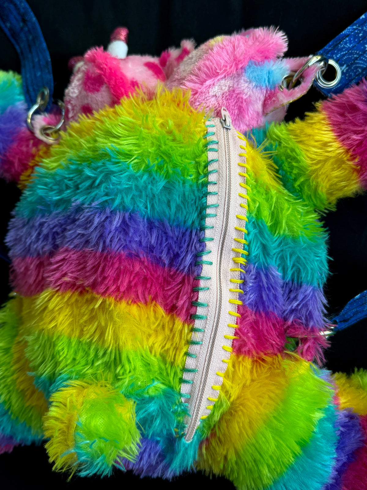 Two headed rainbow explosion hybrid back pack