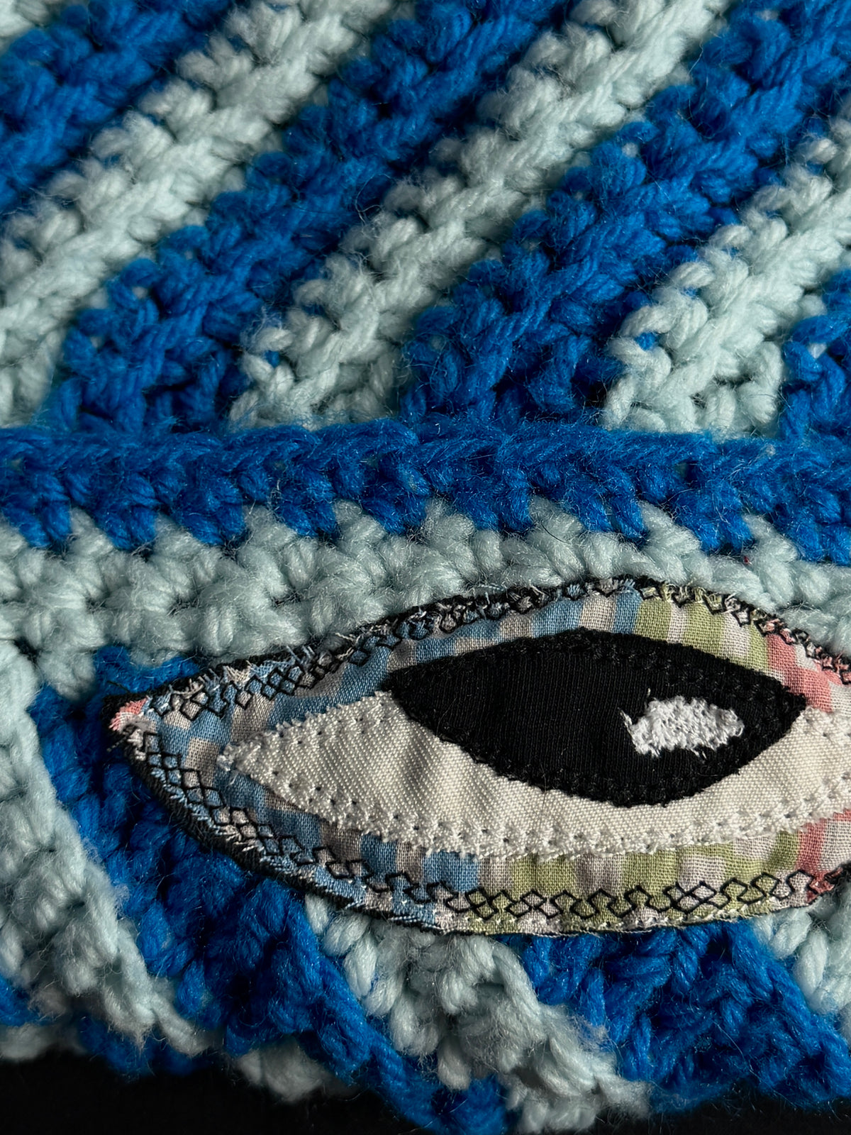 Crochet eyeball hat
