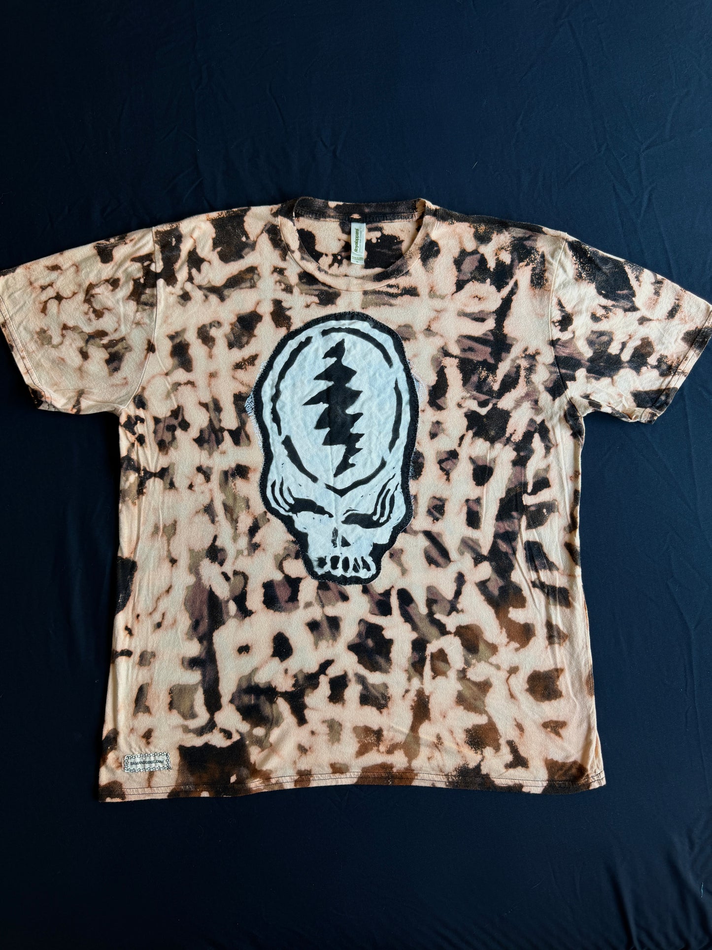 Stealie bleach dyed t-shirt