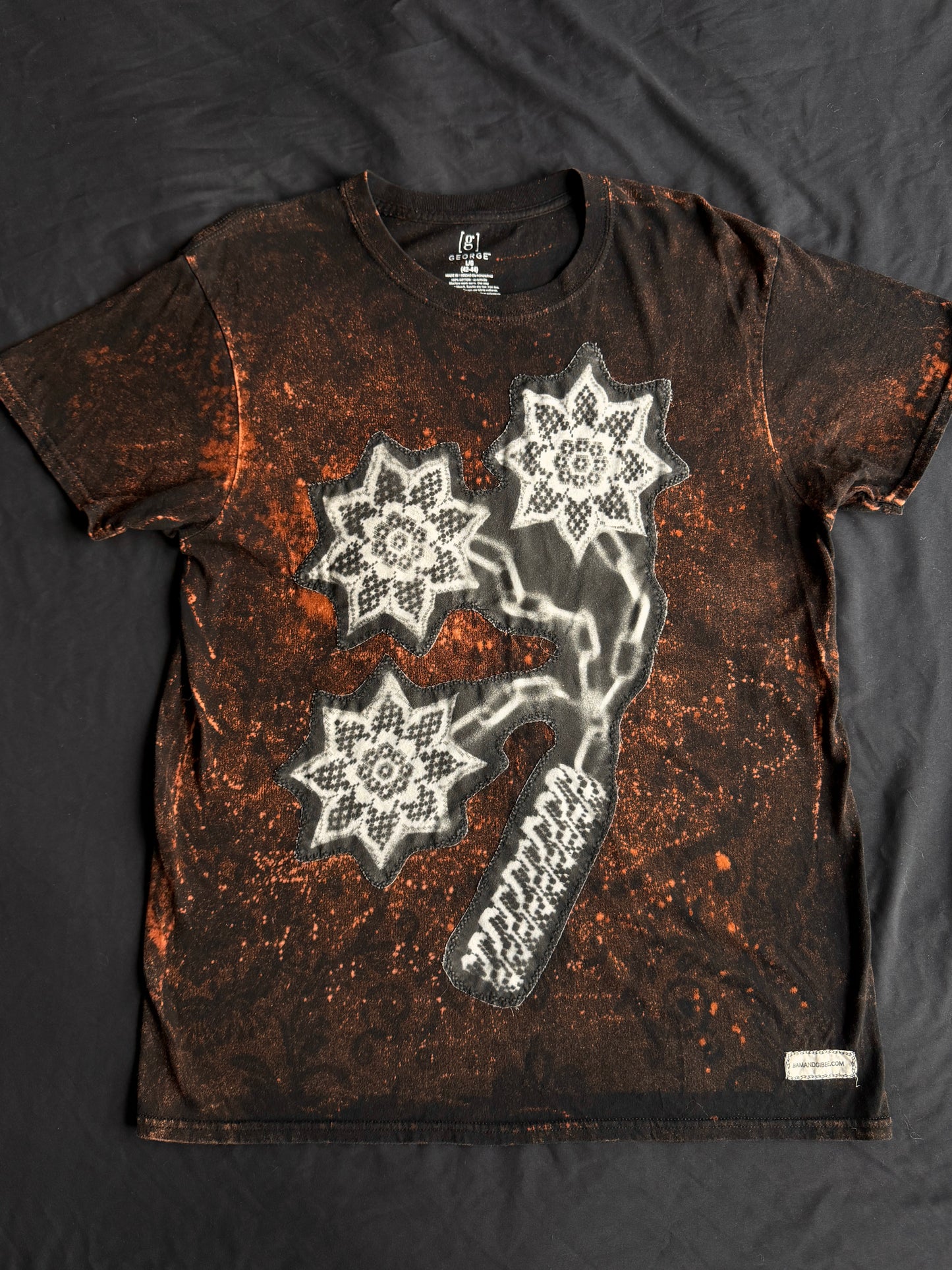 Flail bleach dyed t-shirt