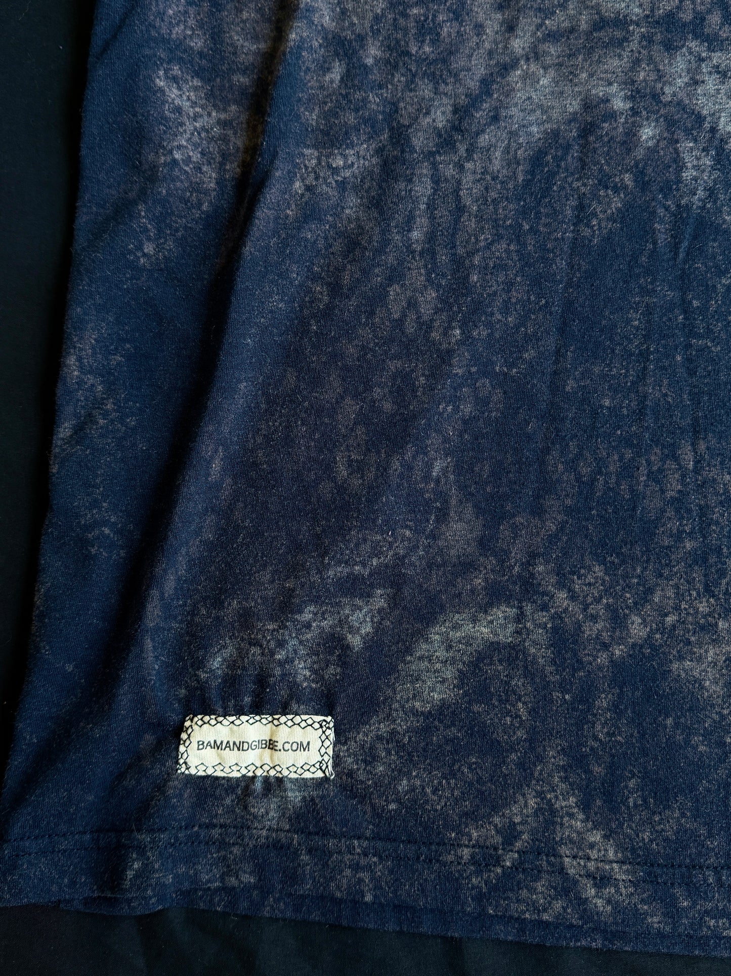 Moon goddess patch bleach dyed t-shirt