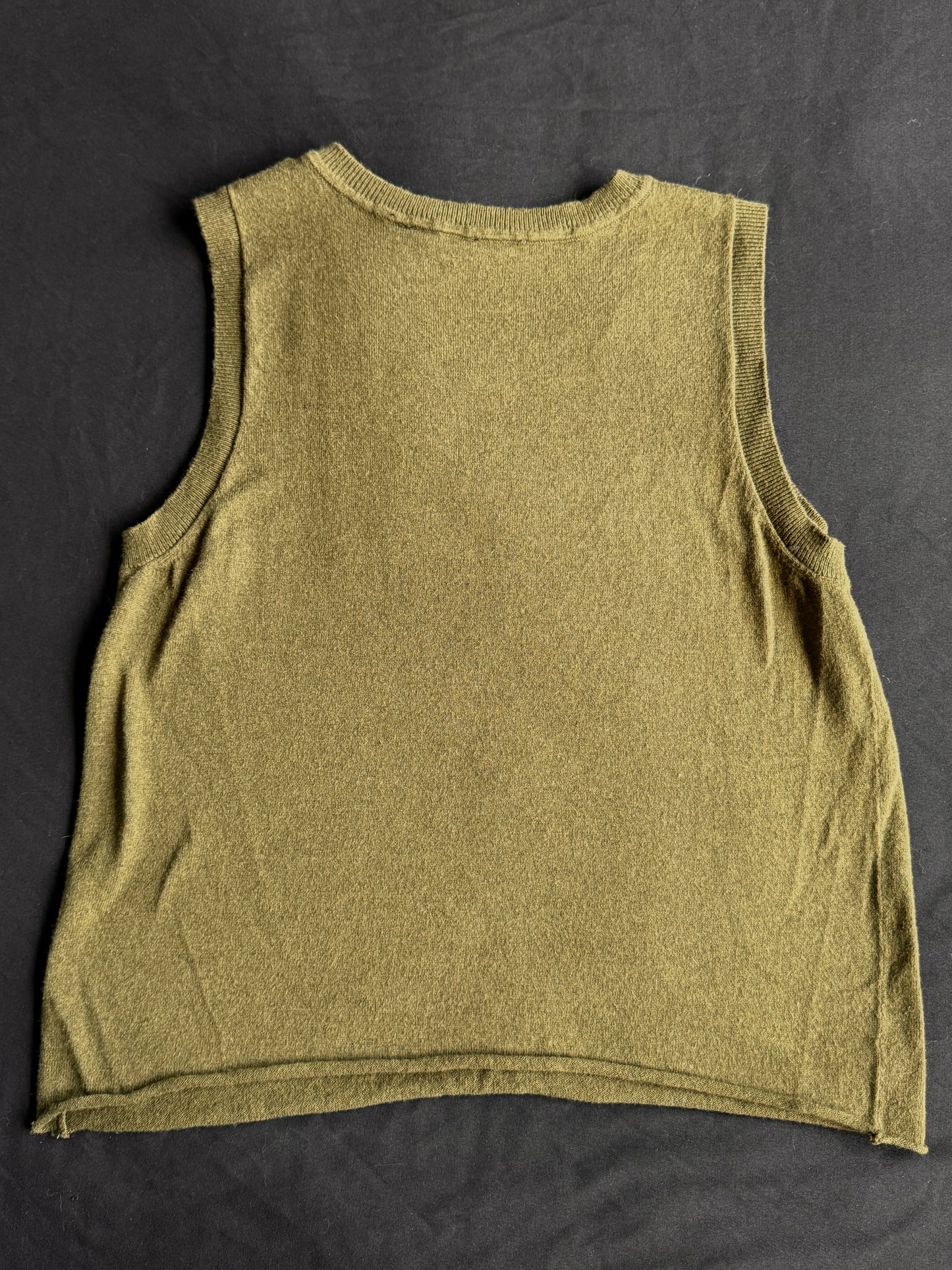 Bleach painted patch tank top