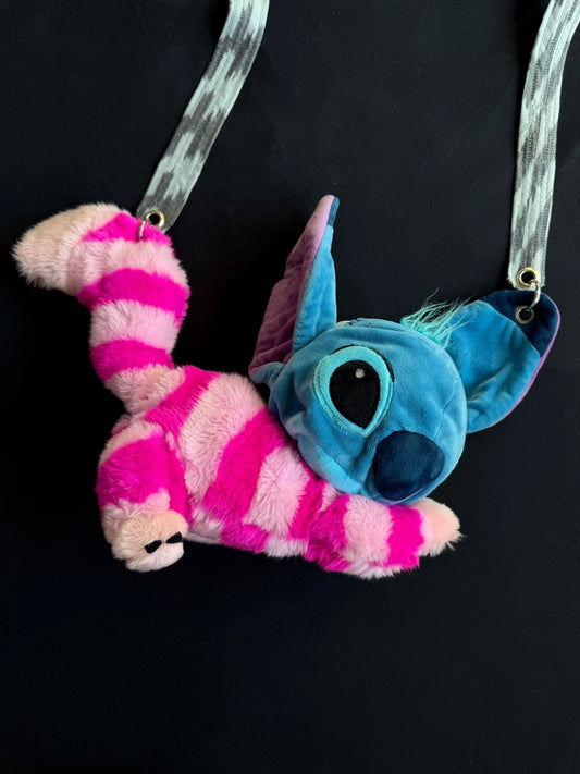 Stitch + Cheshire Cat hybrid side bag