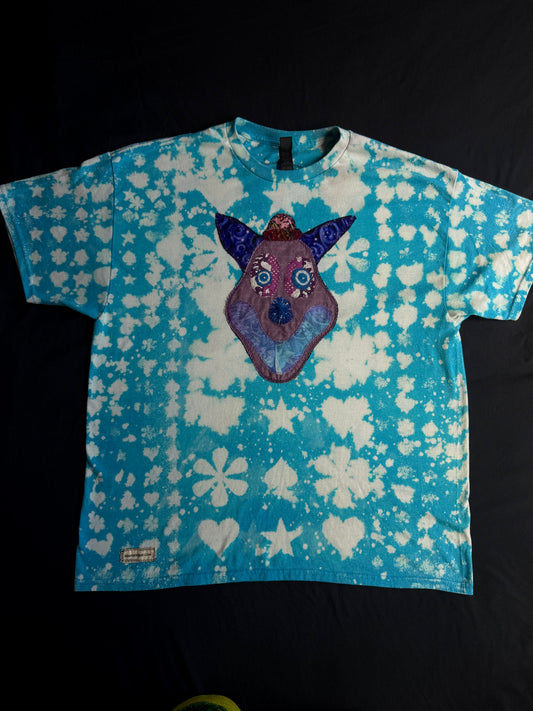 Clown bleach dyed t-shirt