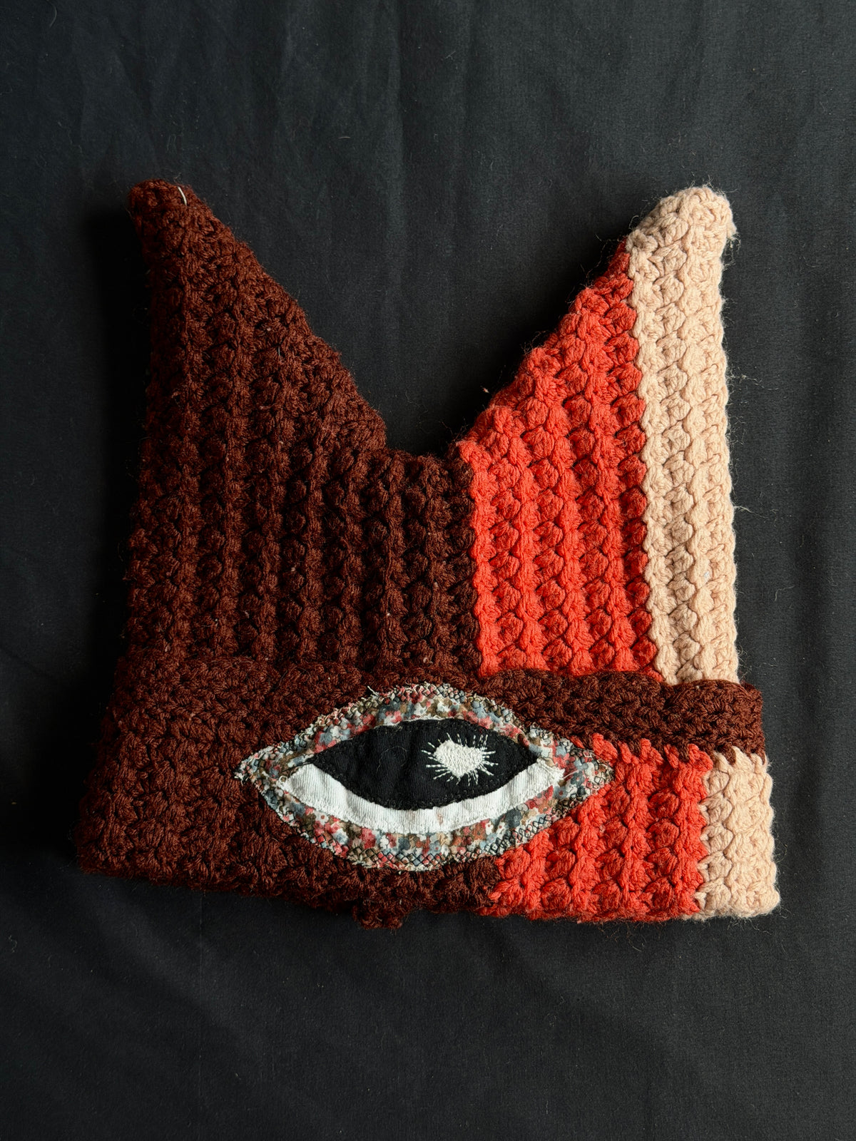 Crochet eyeball hat