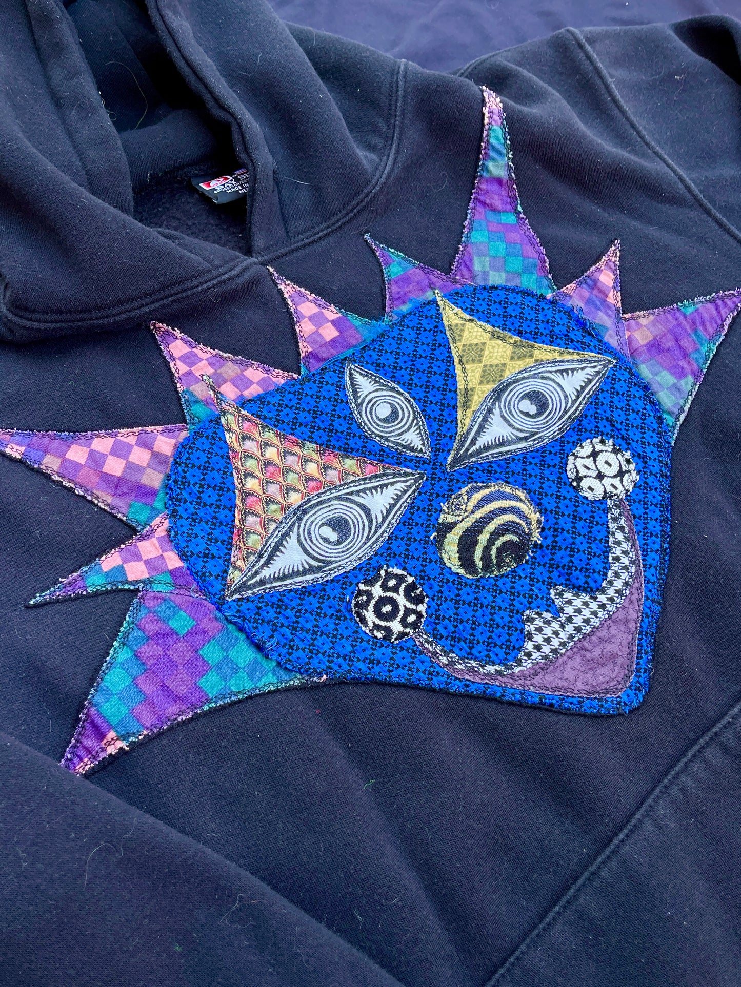 Clown & sigil patch hoodie