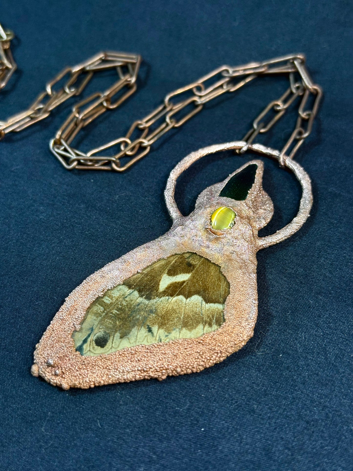 Jewel beetle moth amulet