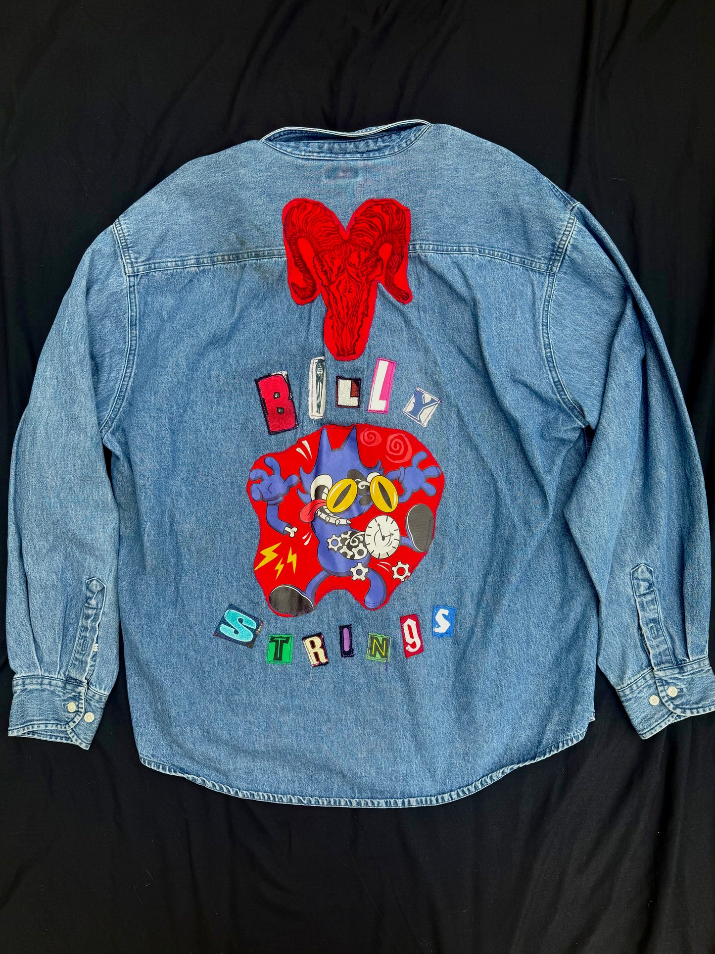 Billy strings patched jean button up