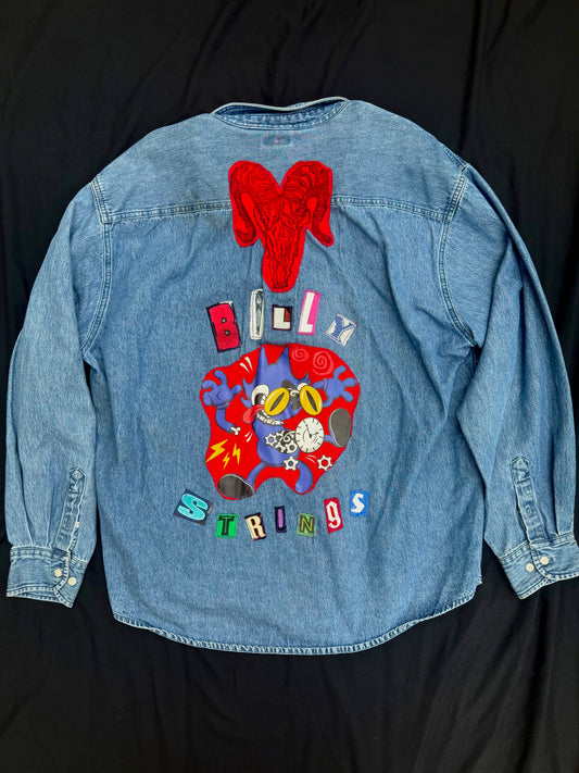 Billy strings patched jean button up