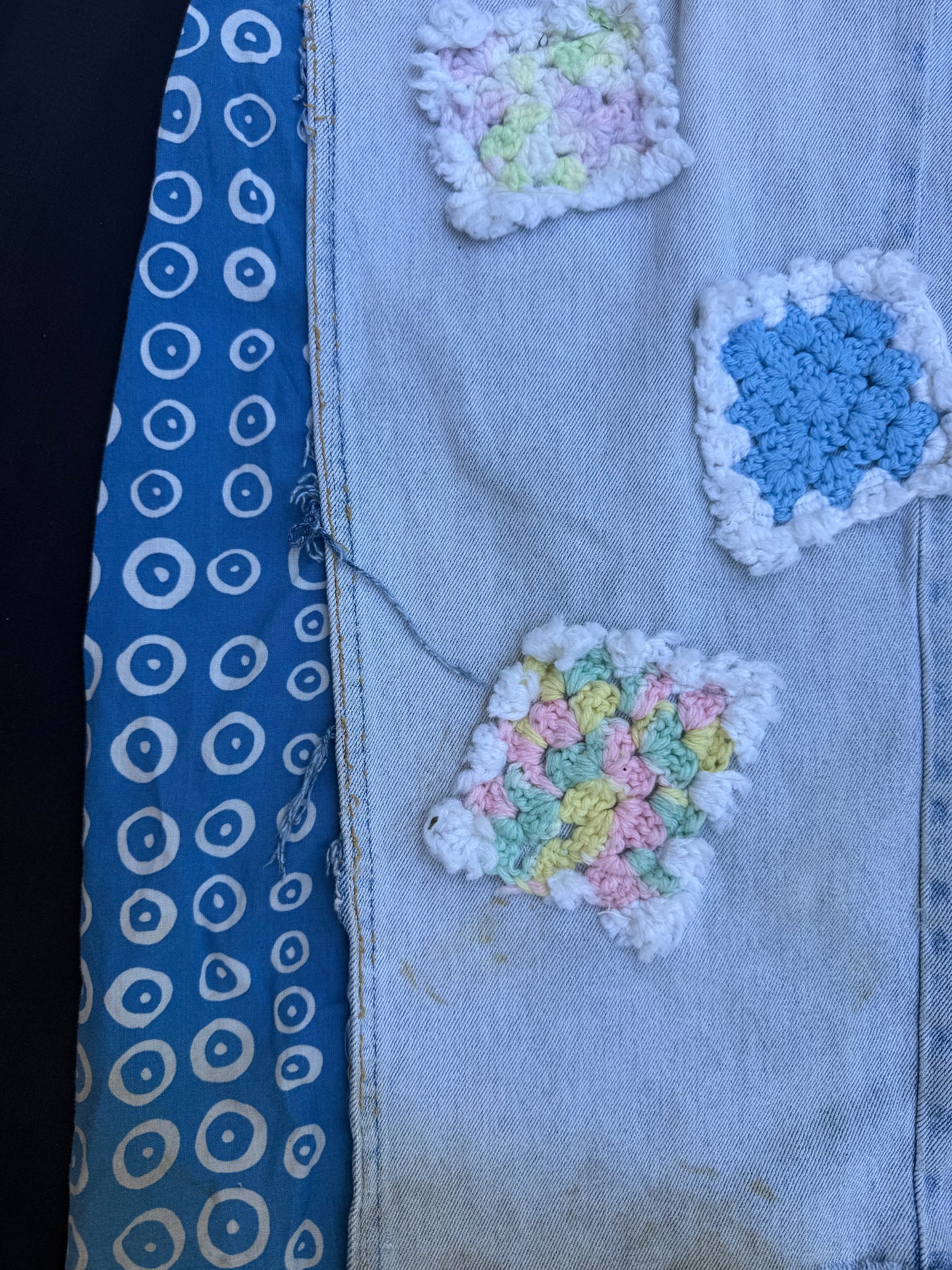 Crochet granny square jeans