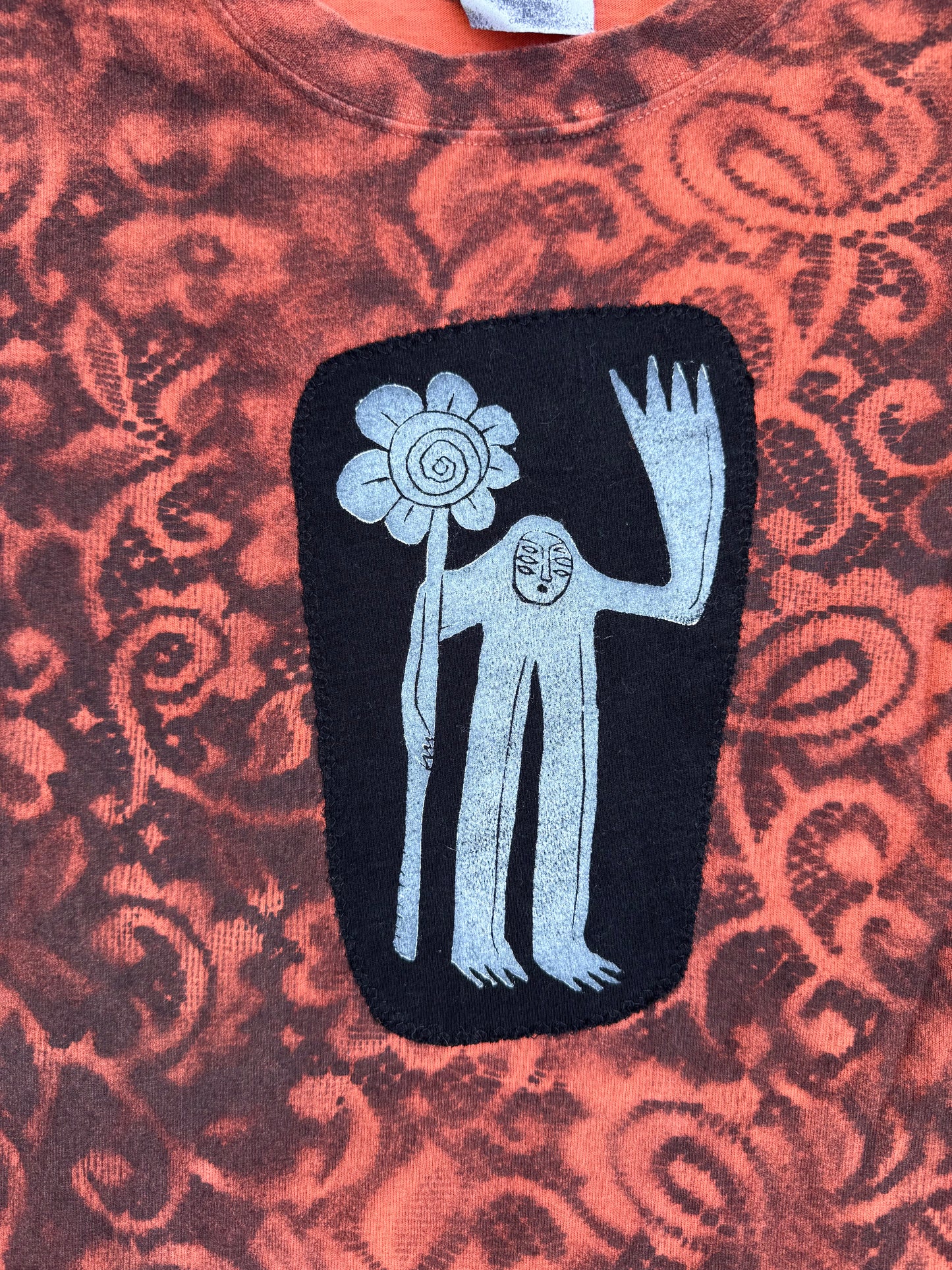 Flower boy patch spray painted shirt