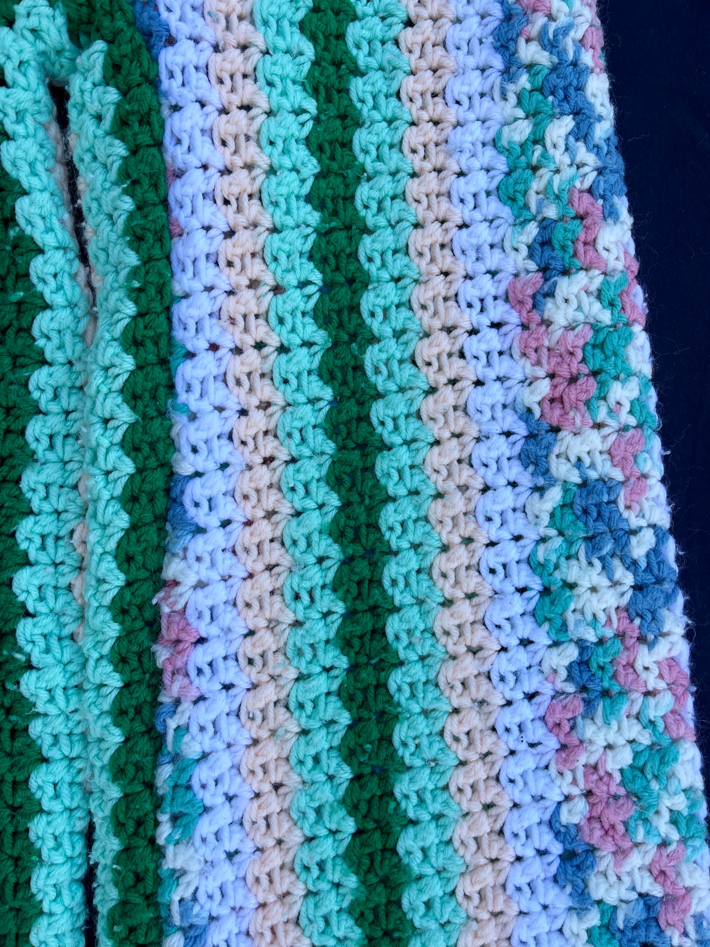 Sea foam crochet pants