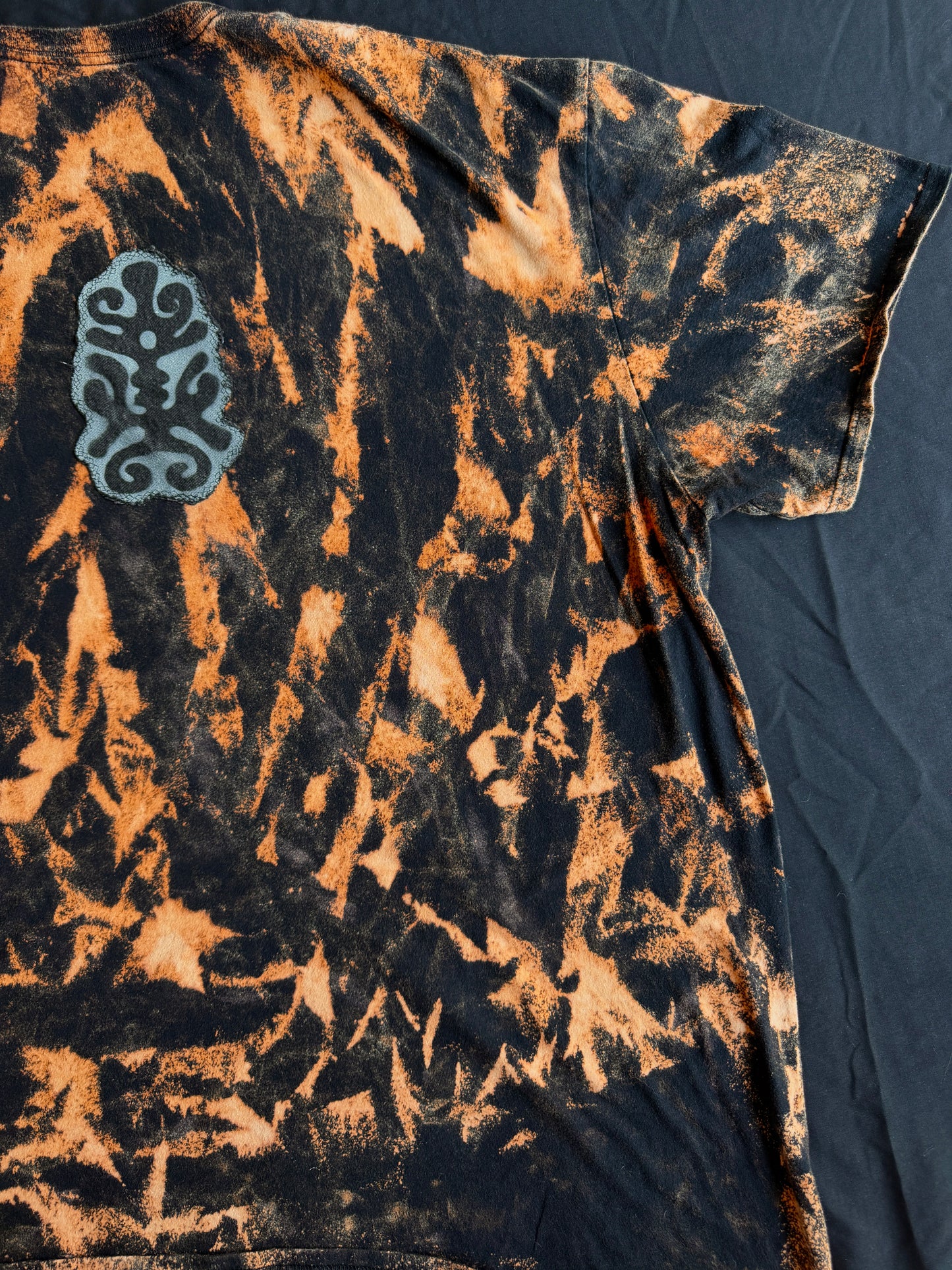 Moon goddess bleach dyed t-shirt