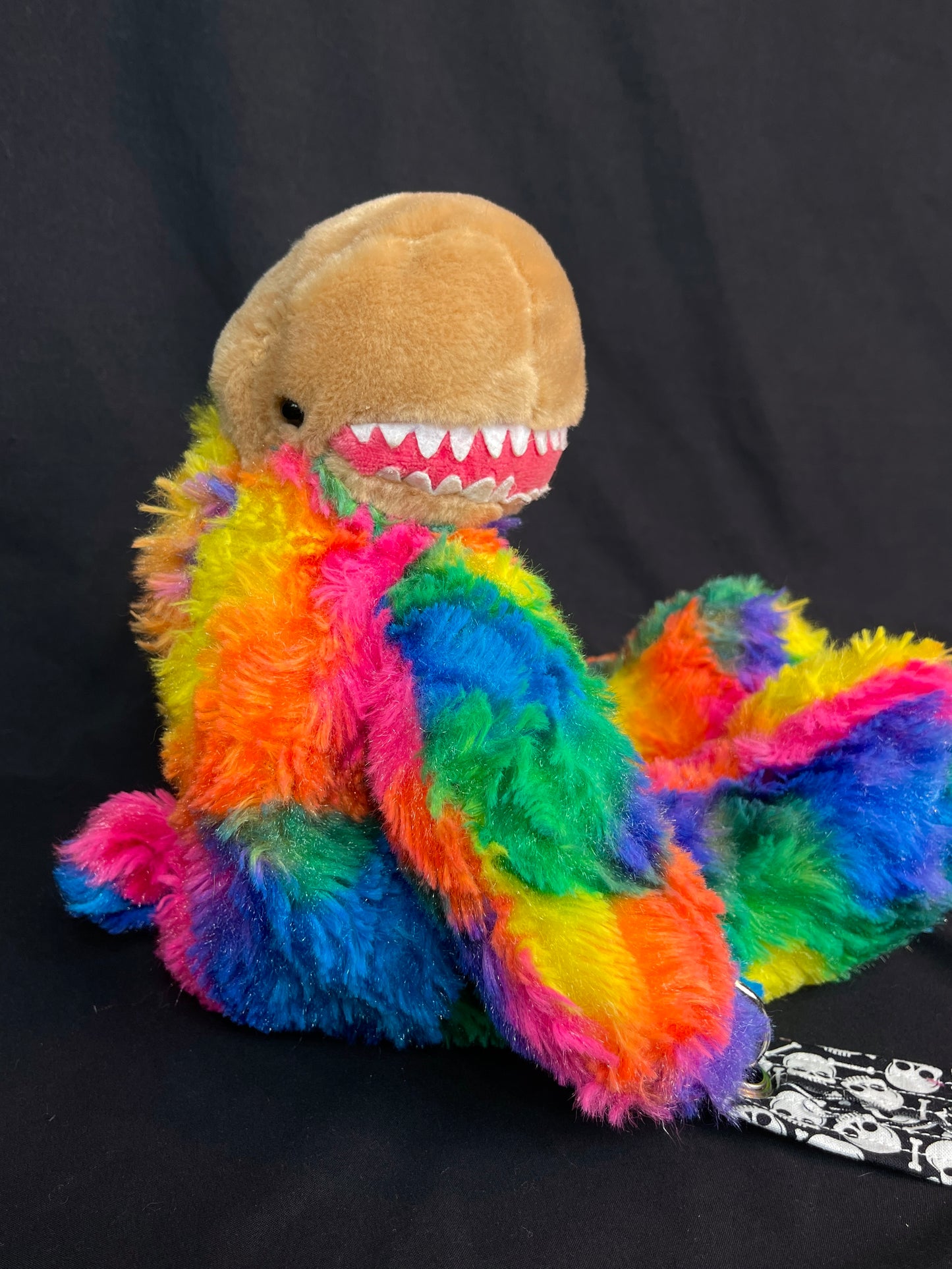 Dino + rainbow tie dye bear side bag