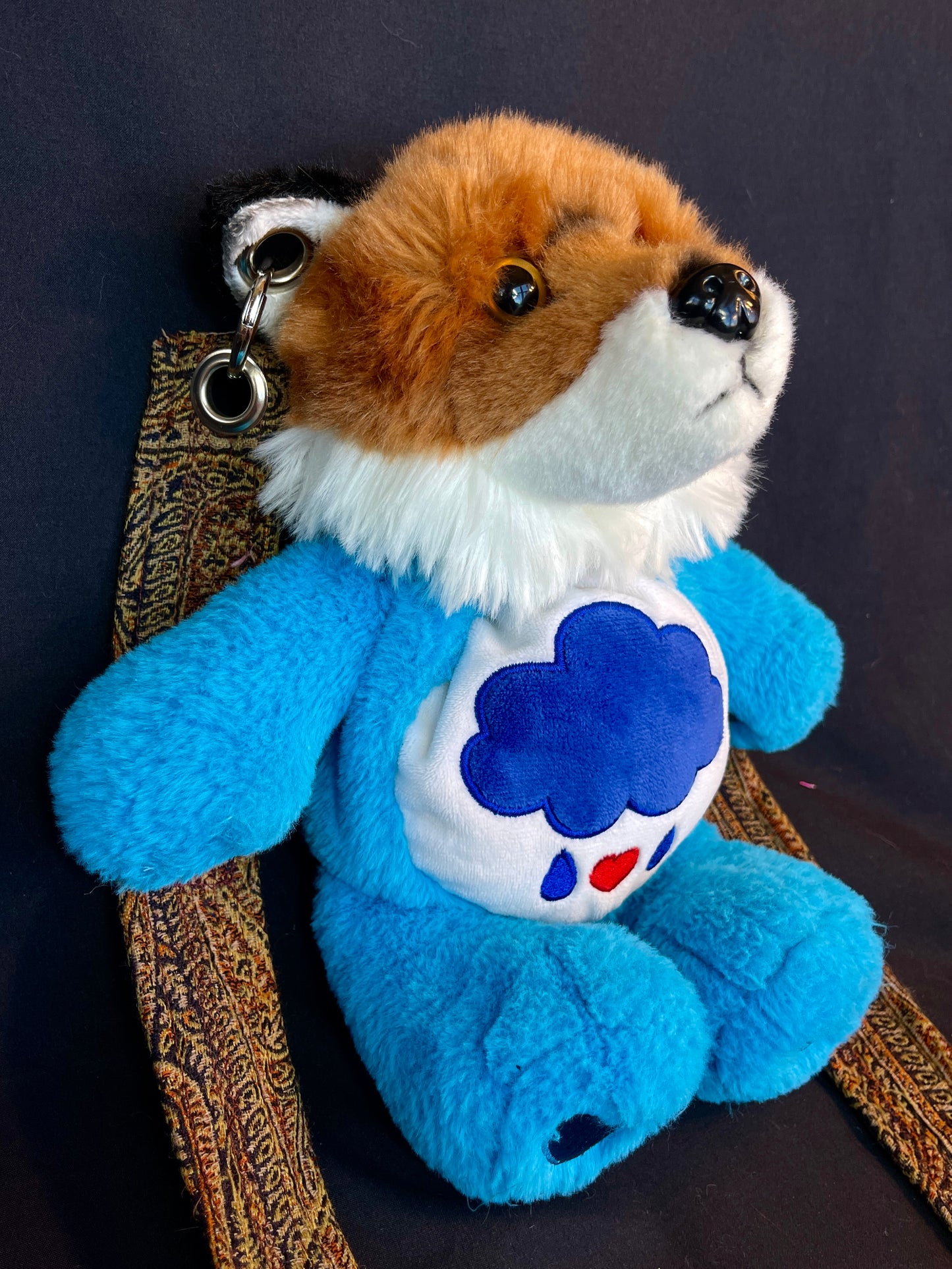 Fox + rain cloud care bear side bag
