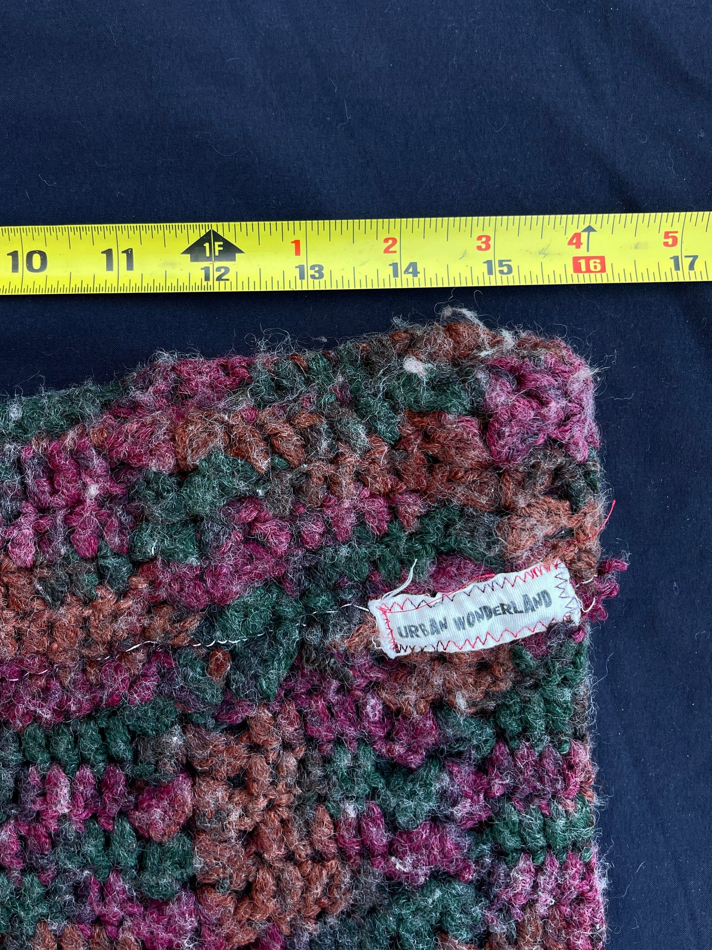 Maroon confetti crochet pants