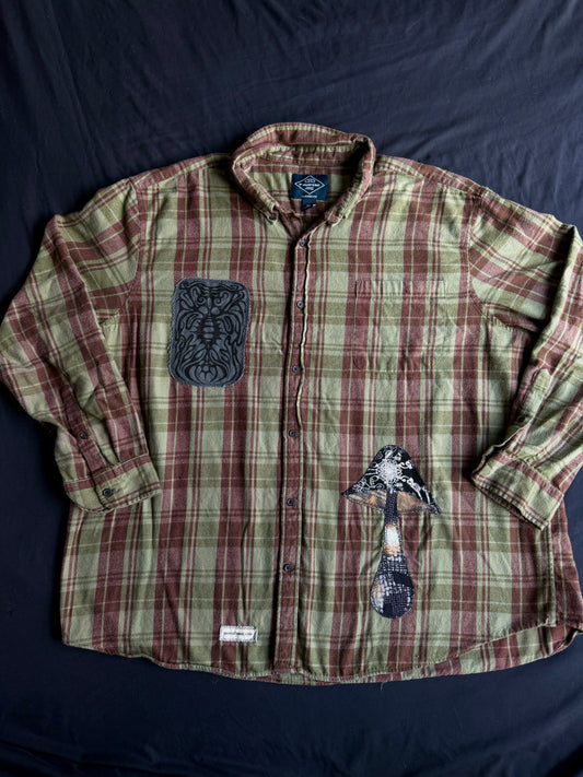 Clown + mushroom + shape flannel