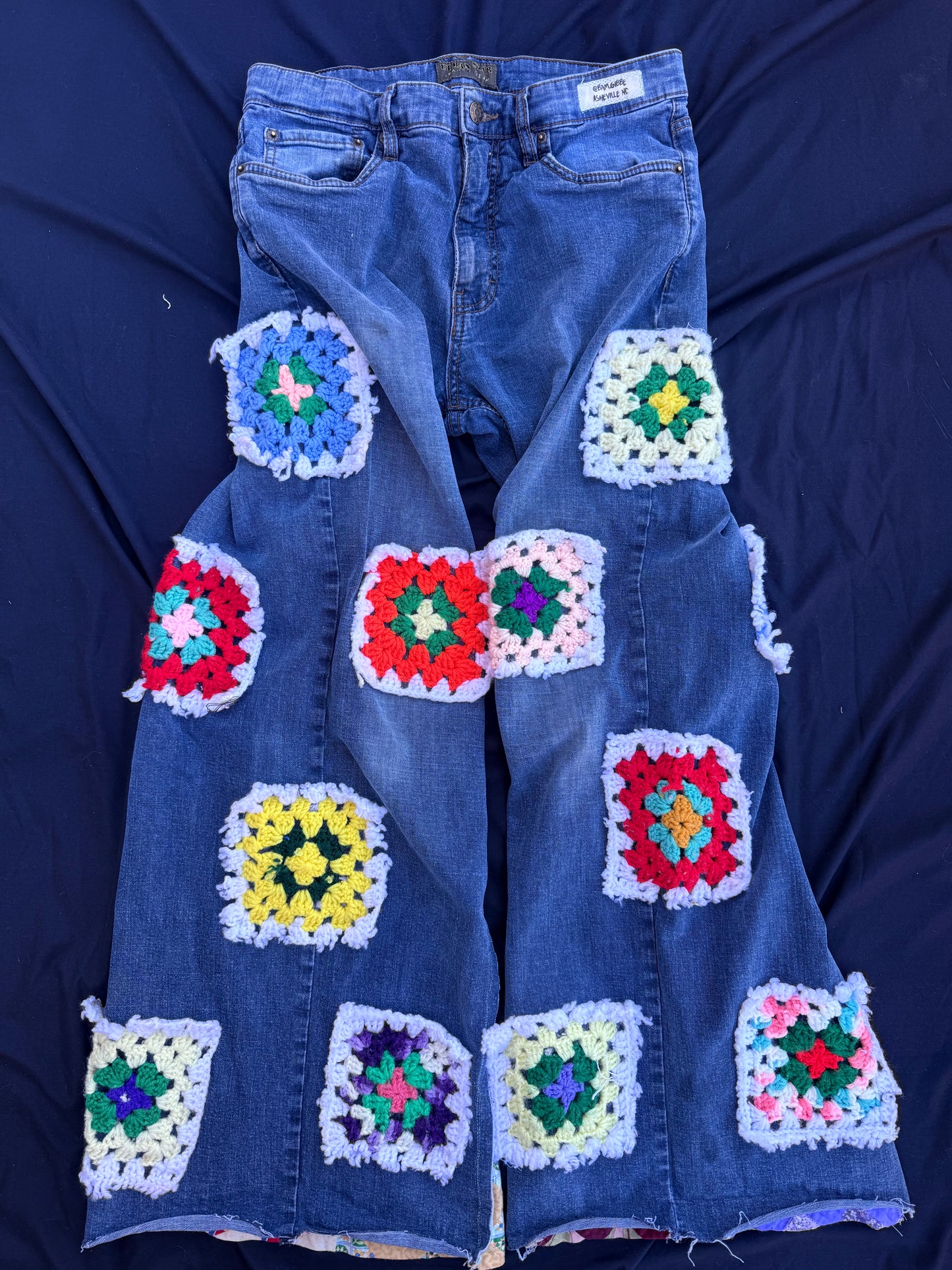 Western granny square pants