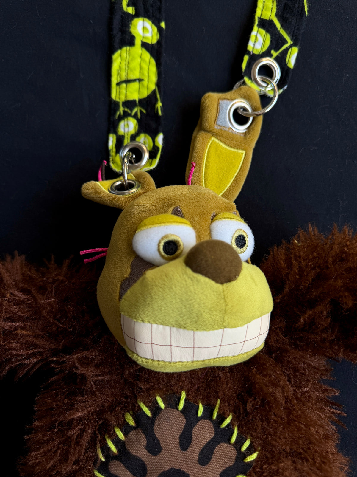 Springtrap + fluffy brown bear hybrid side bag