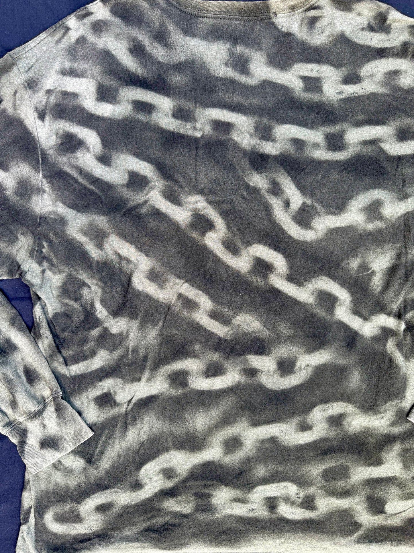 Skull chain spray painted shirt