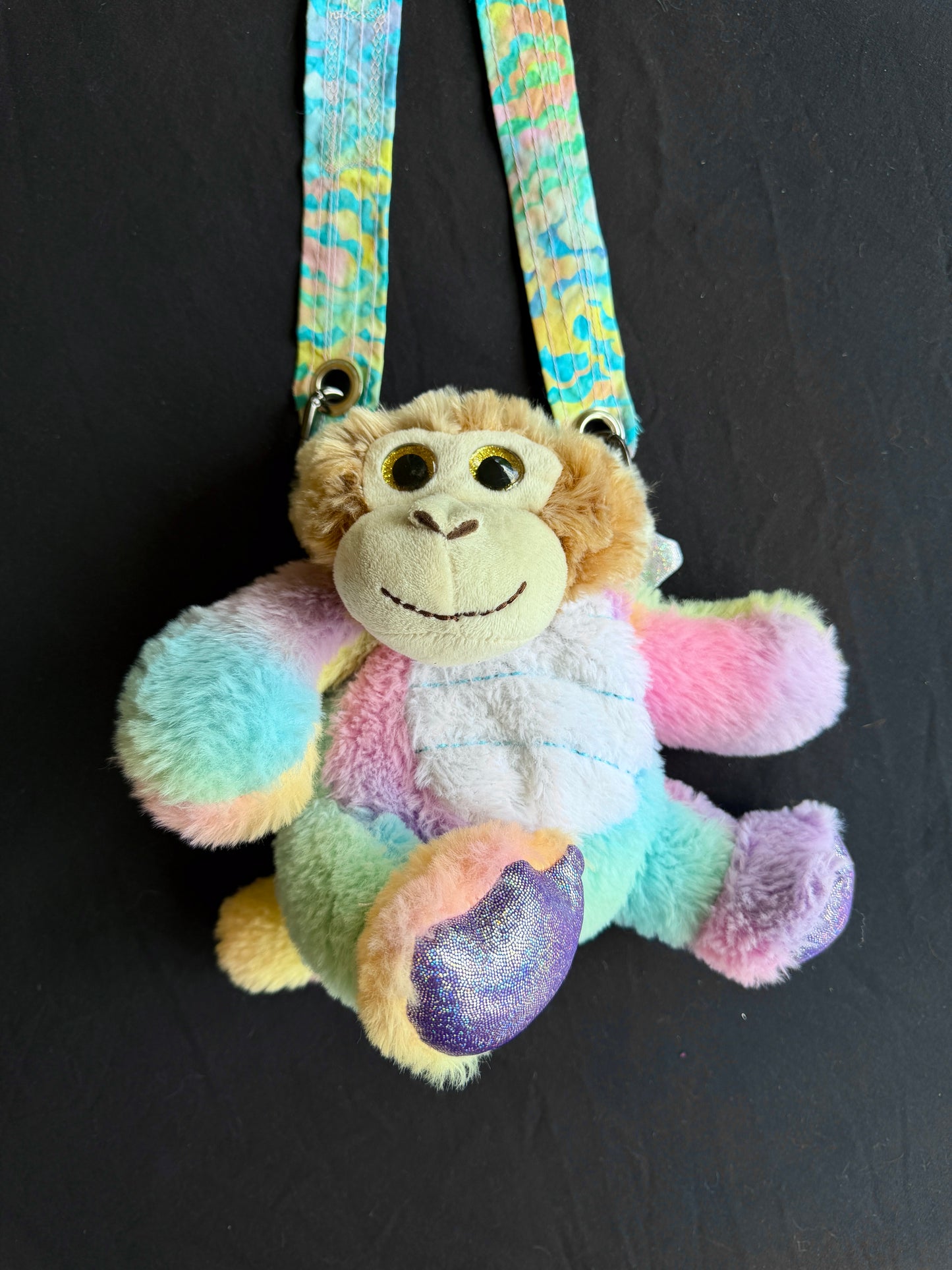 Monkey + rainbow dragon side bag