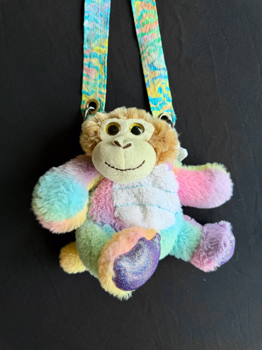 Monkey + rainbow dragon side bag