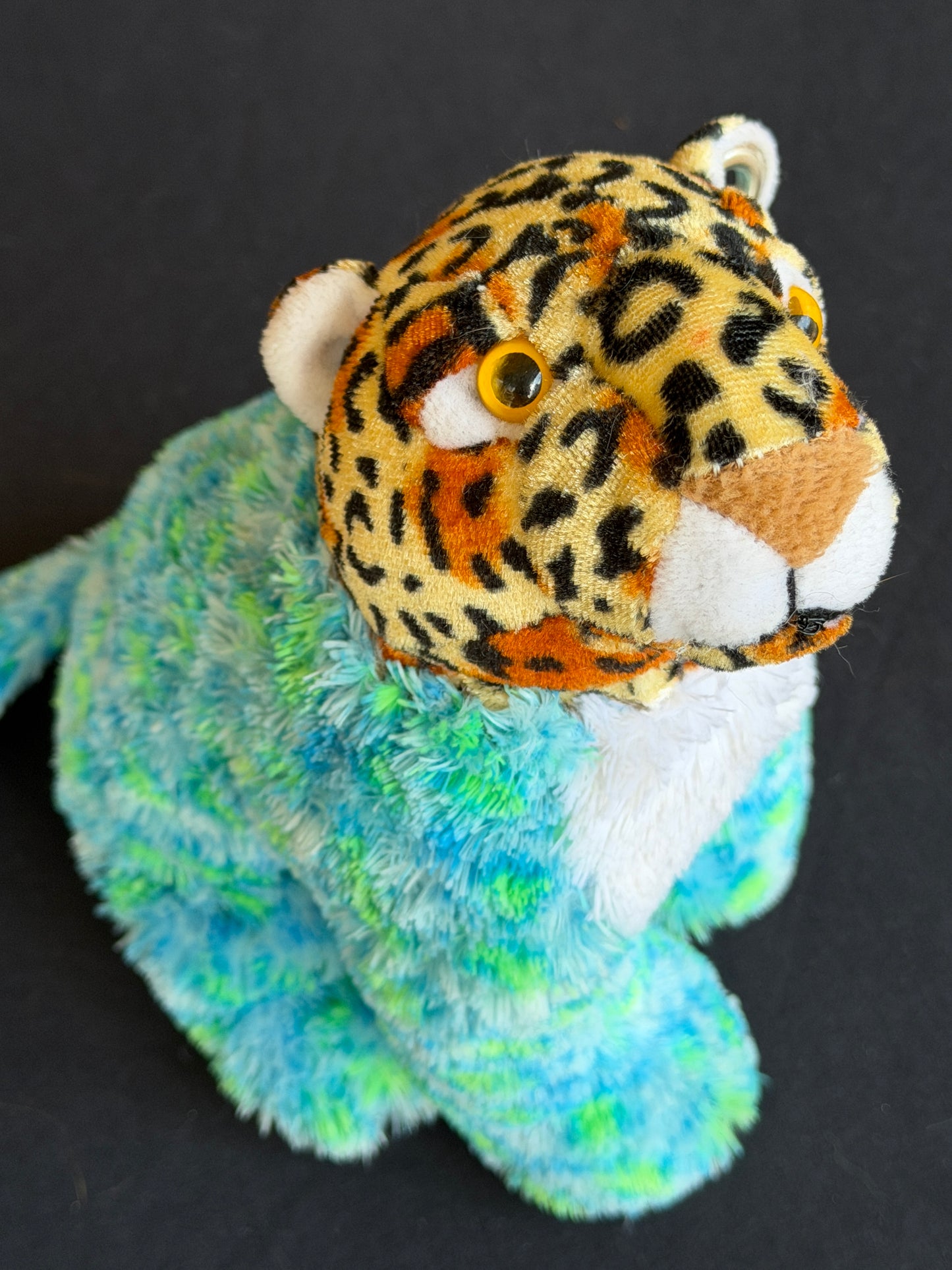 Leopard + green & blue leopard keychain buddy