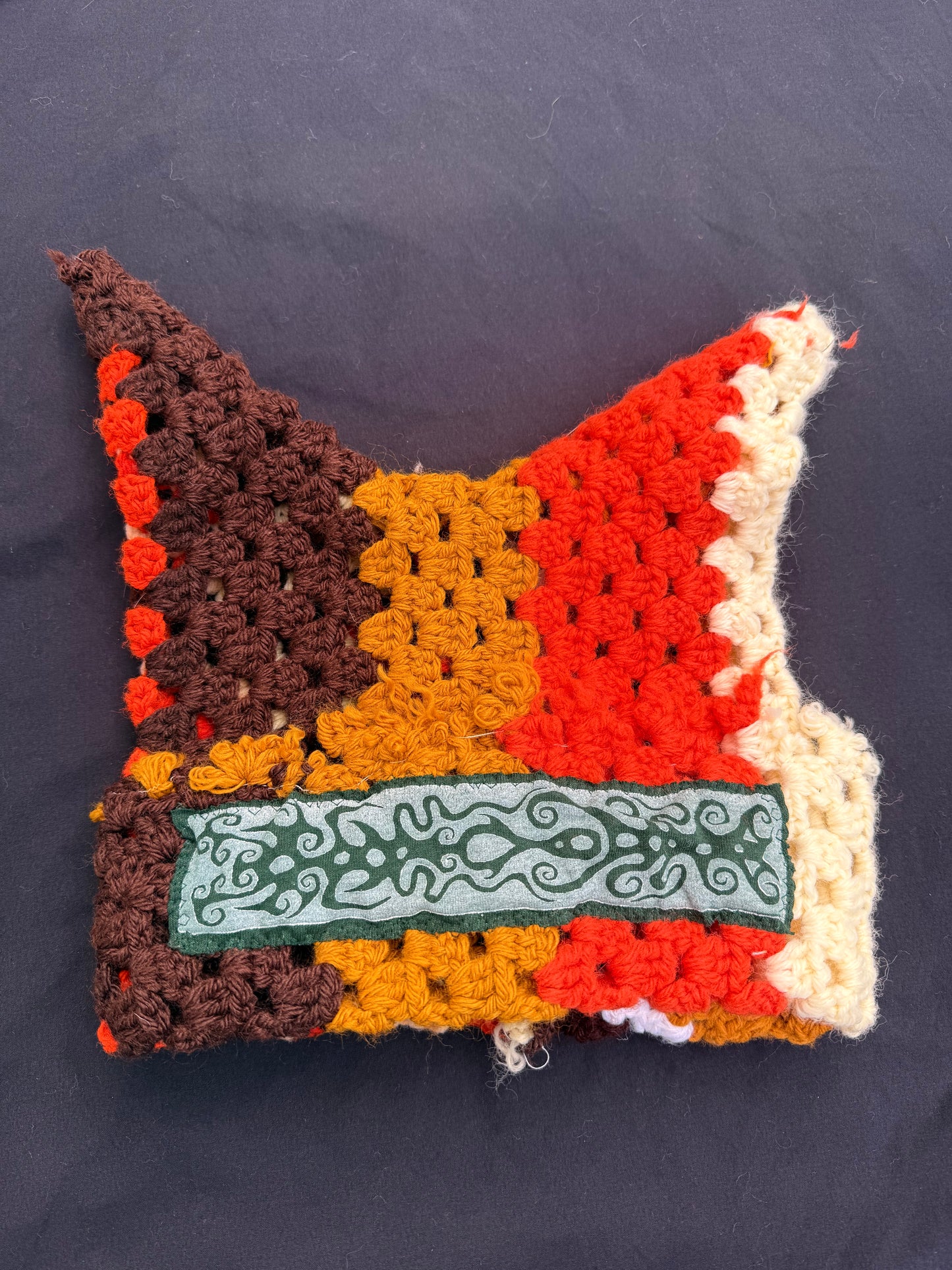 Crochet shape patch hat