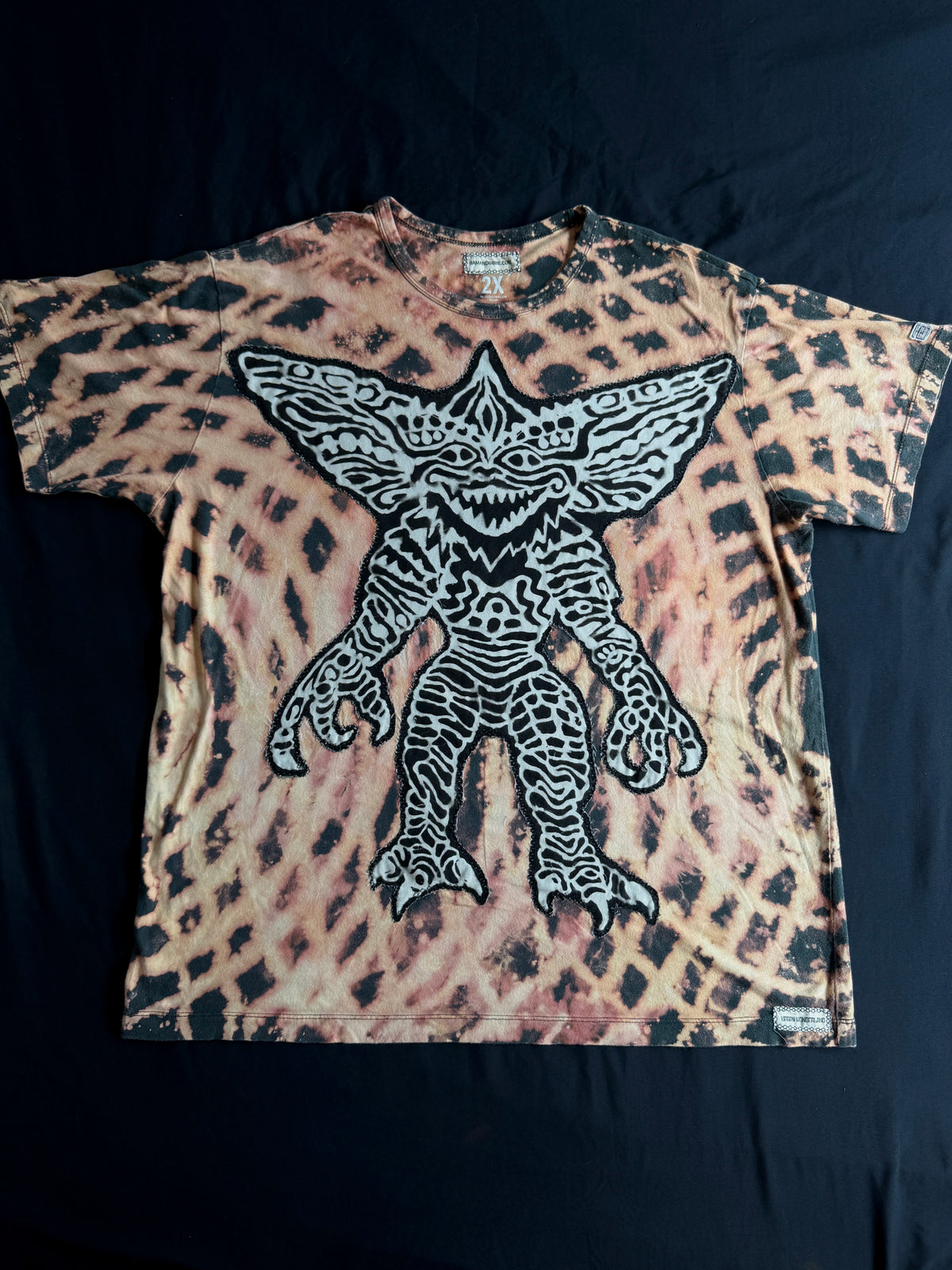 Gremlin bleach dyed t-shirt