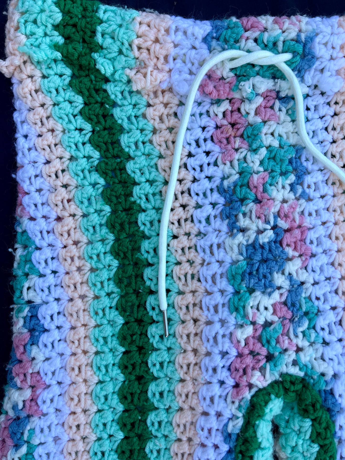 Sea foam crochet pants