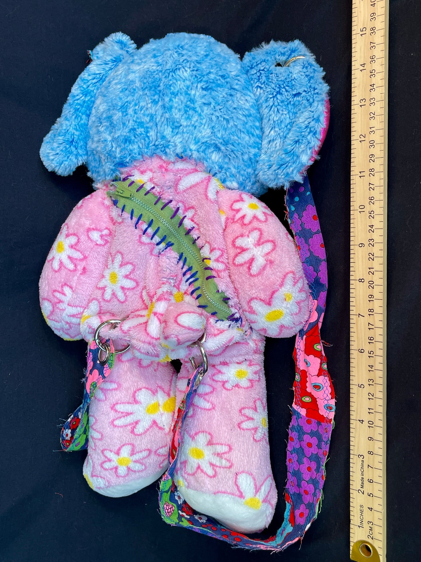 Elephant + flower bear backpack