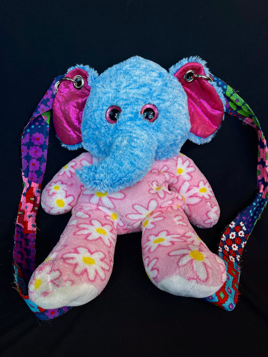 Elephant + flower bear backpack