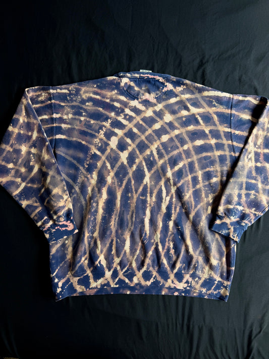 Moon goddess patch bleach dyed crewneck
