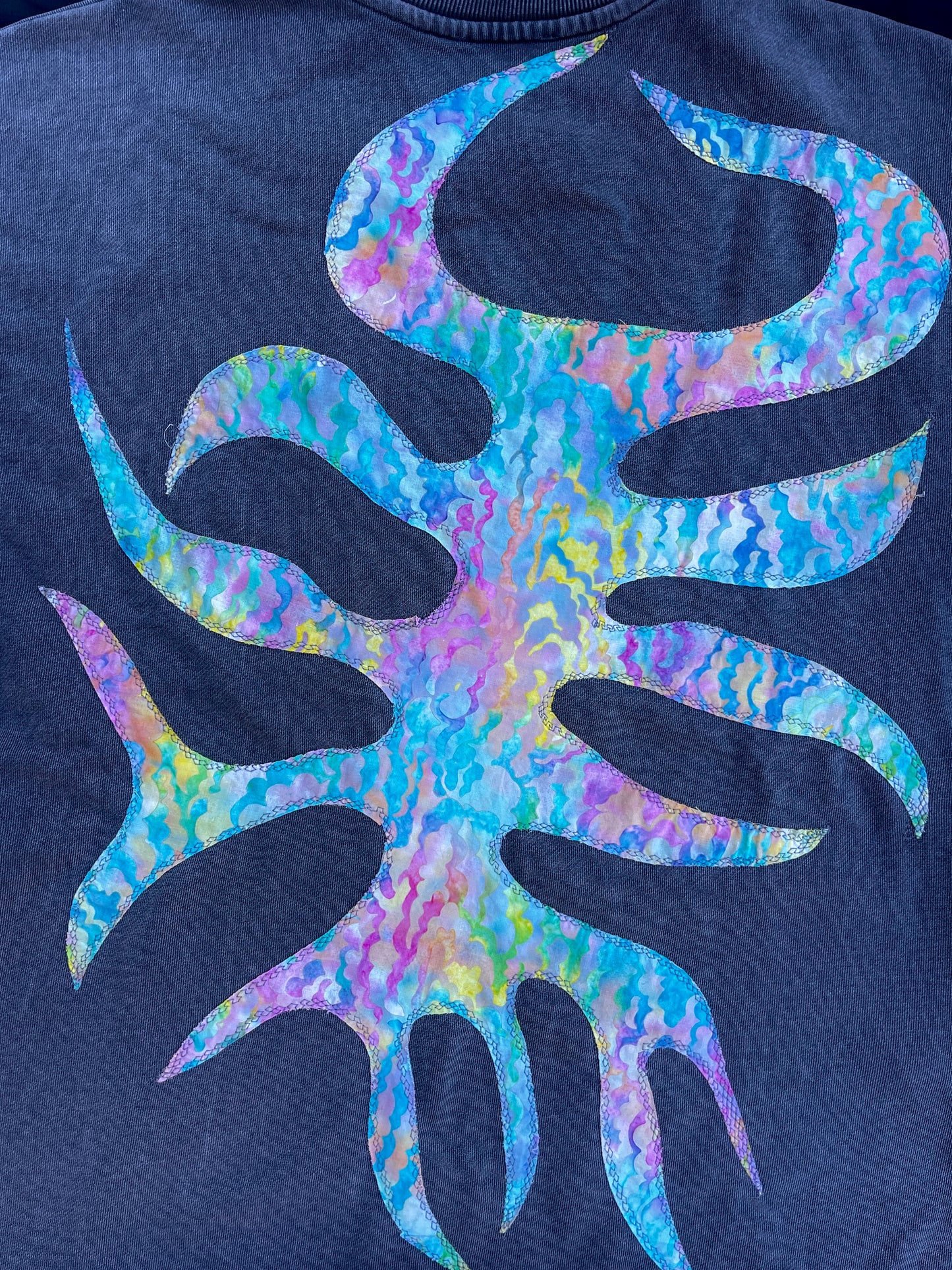 Baby clown & rainbow sigil patch sweatshirt