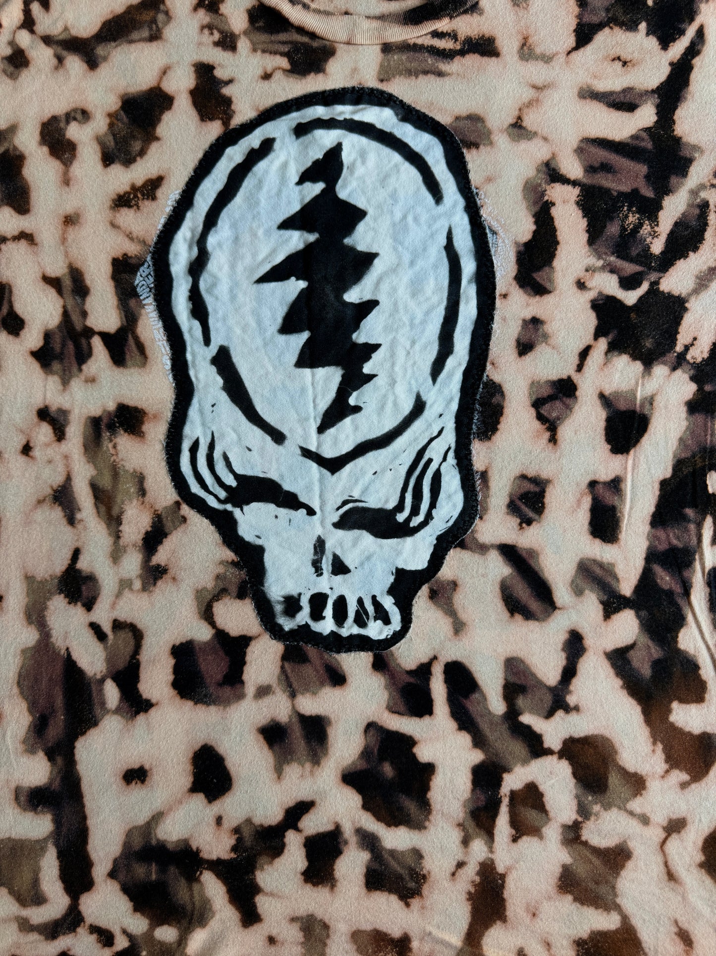 Stealie bleach dyed t-shirt