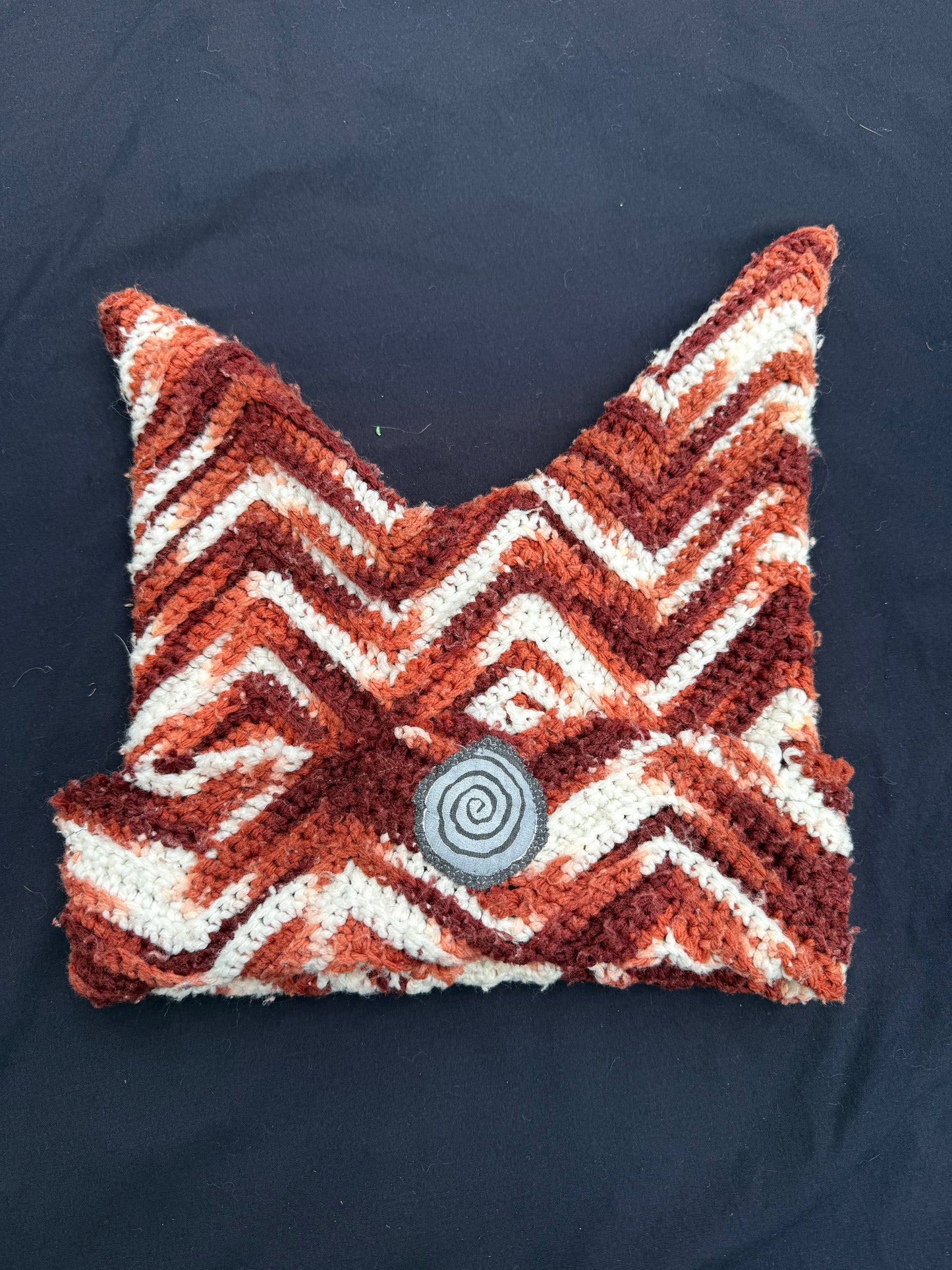 Crochet spiral patch hat