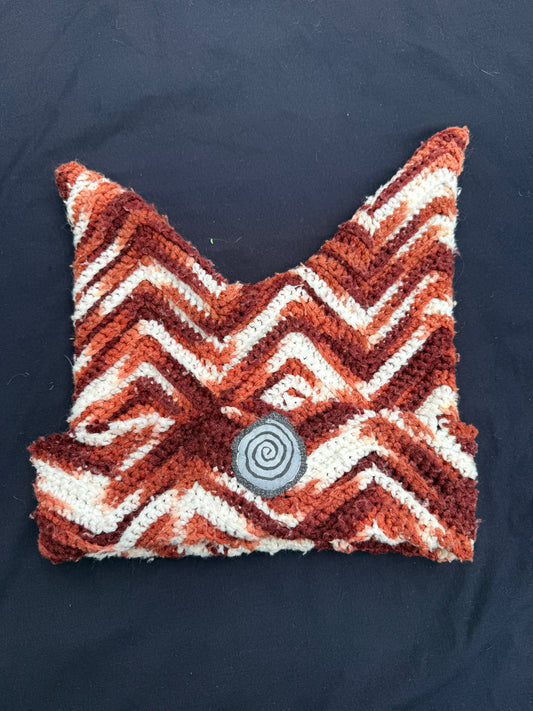 Crochet spiral patch hat