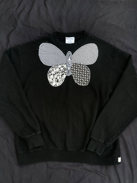B&W butterfly + spine sweatshirt