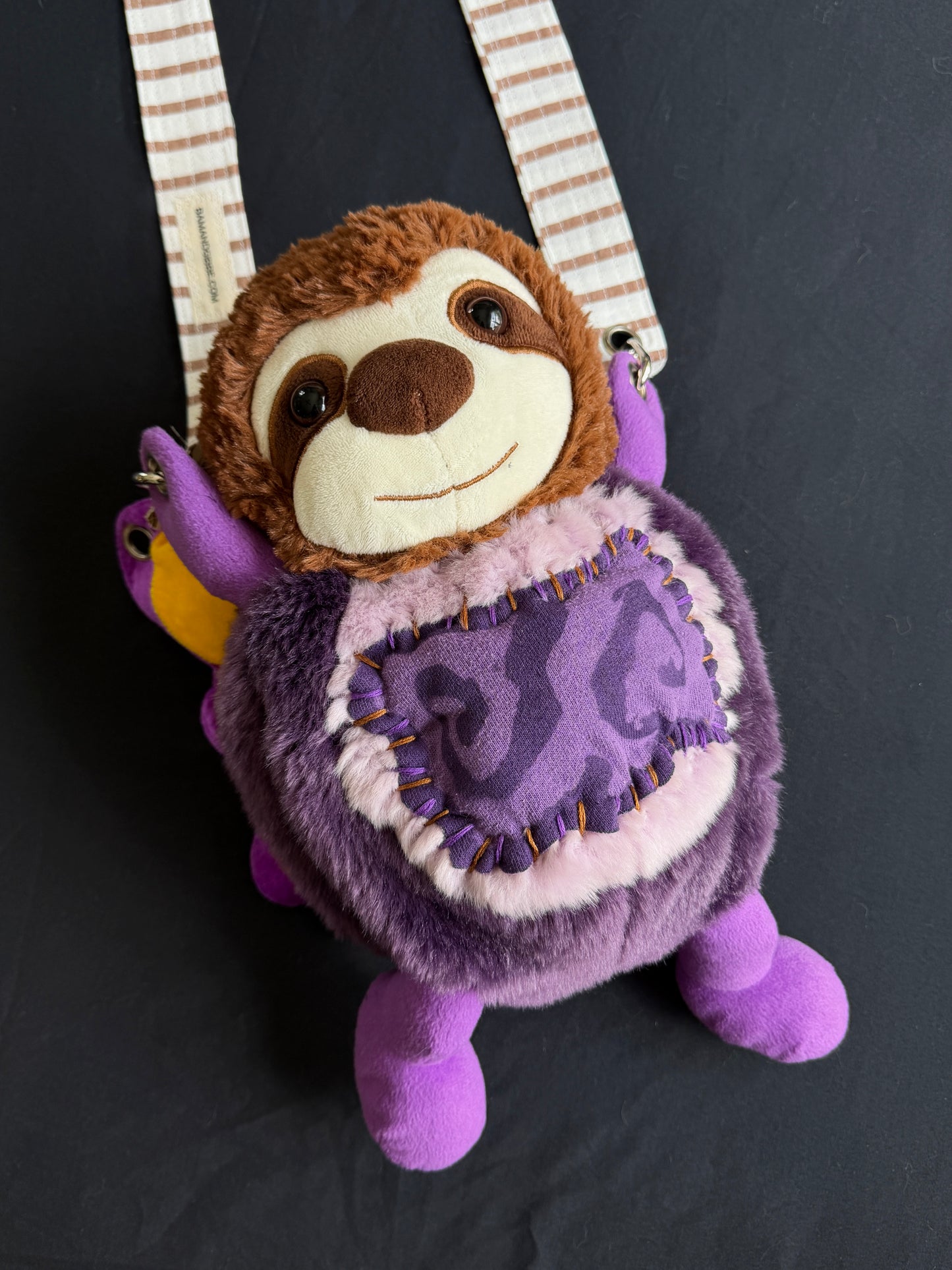 Sloth + butterfly hybrid side bag