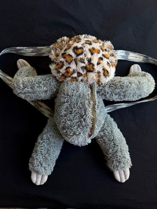 Leopard + sloth hybrid back pack
