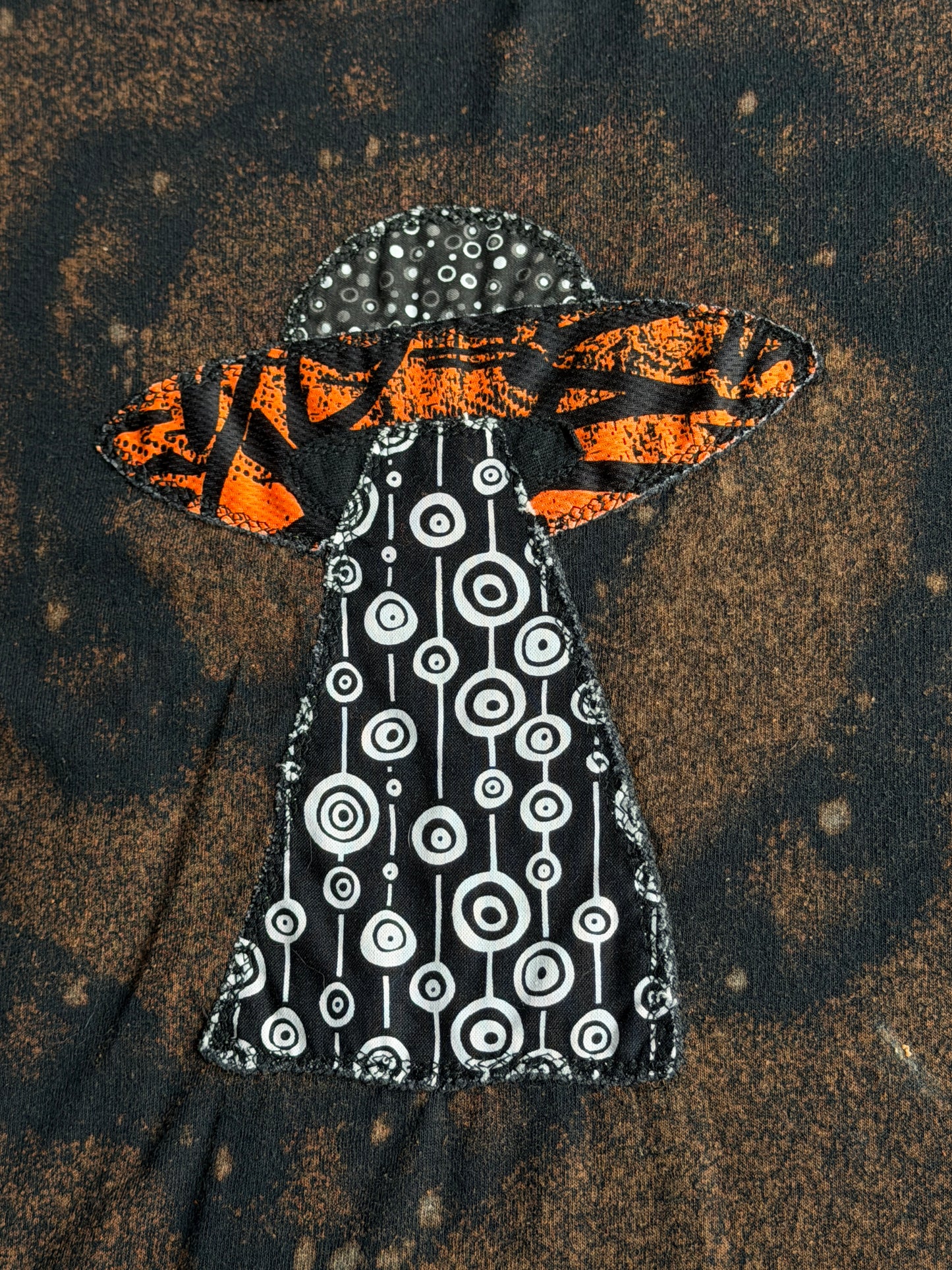 UFO bleach dyed t-shirt