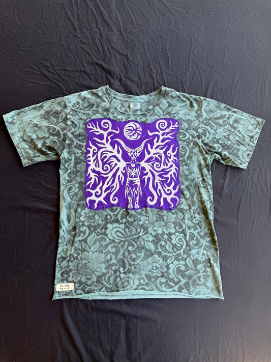 Moon goddess spray painted t-shirt