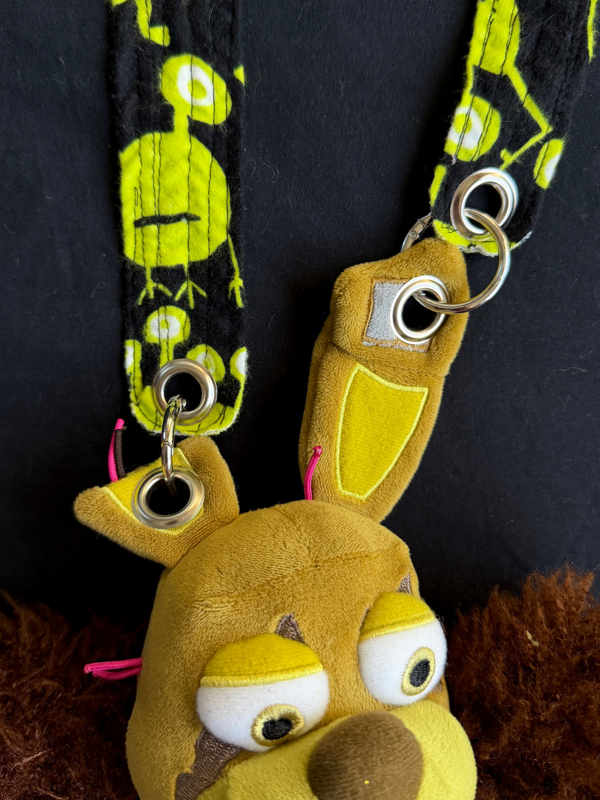 Springtrap + fluffy brown bear hybrid side bag