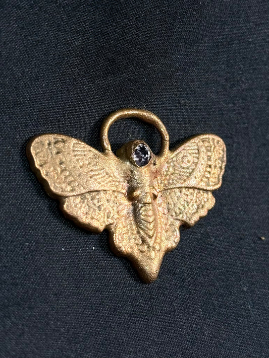 Amethyst moth amulet