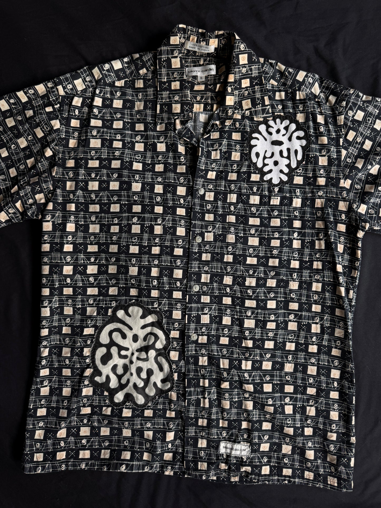 Clown + shapes button up short sleeve