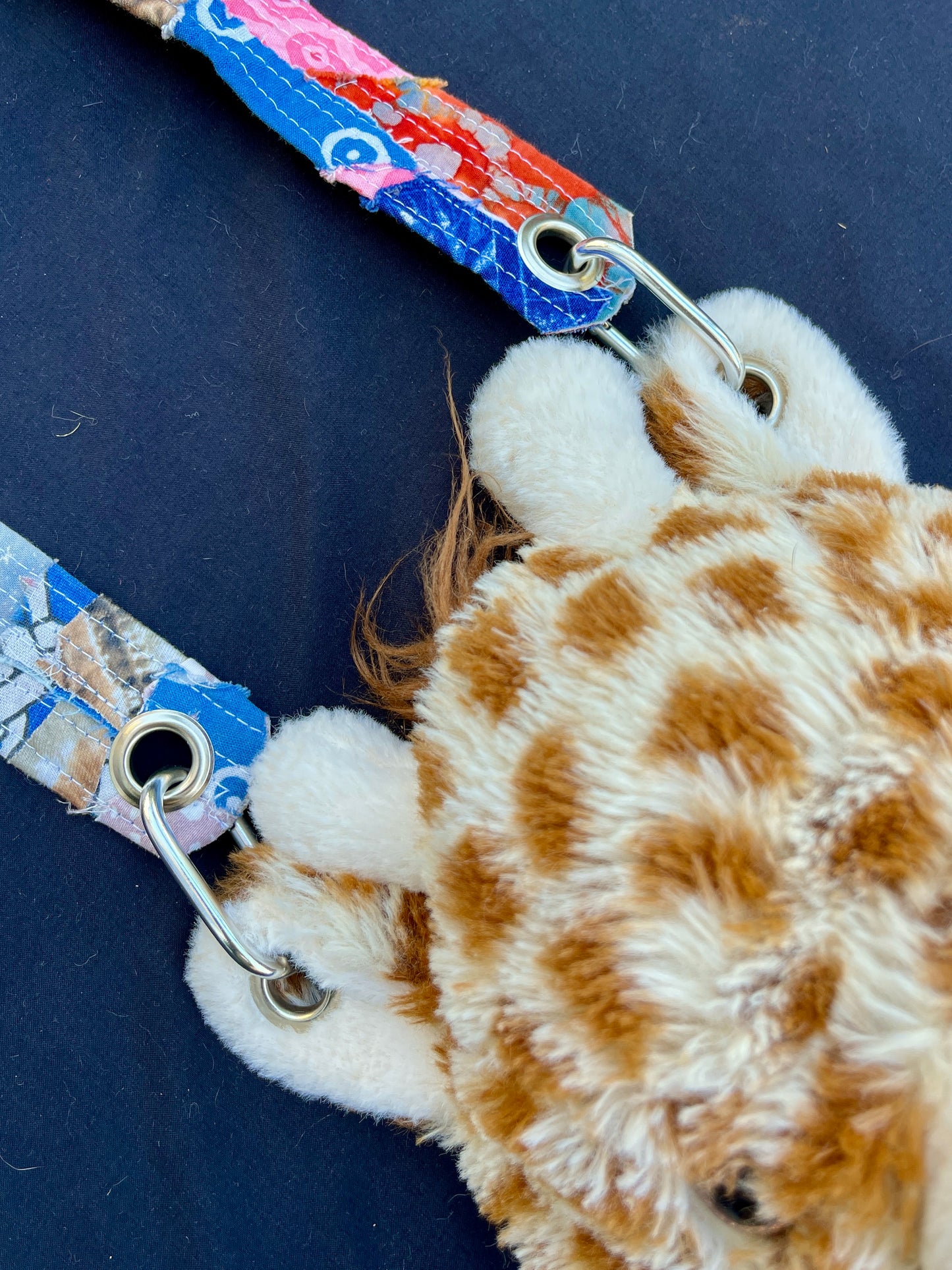 Giraffe + blue bat hybrid side bag