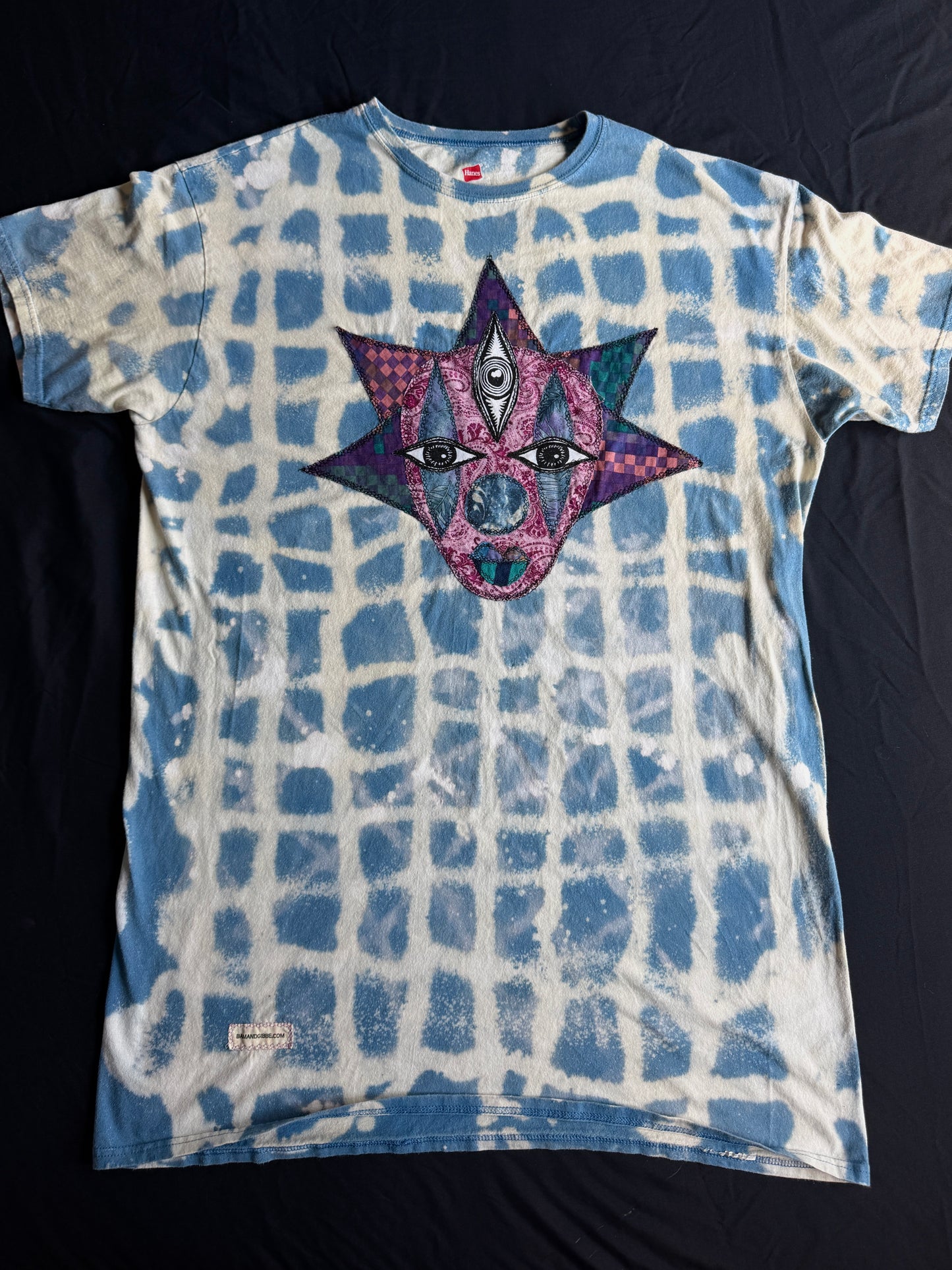 Clown bleach dyed t-shirt