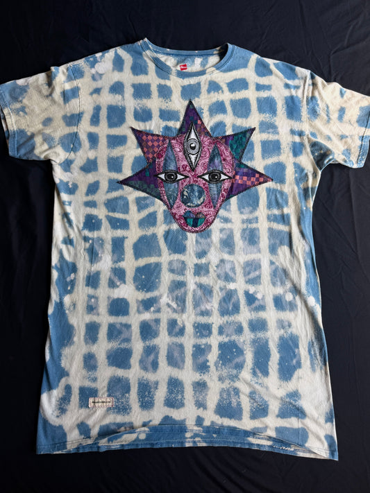 Clown bleach dyed t-shirt