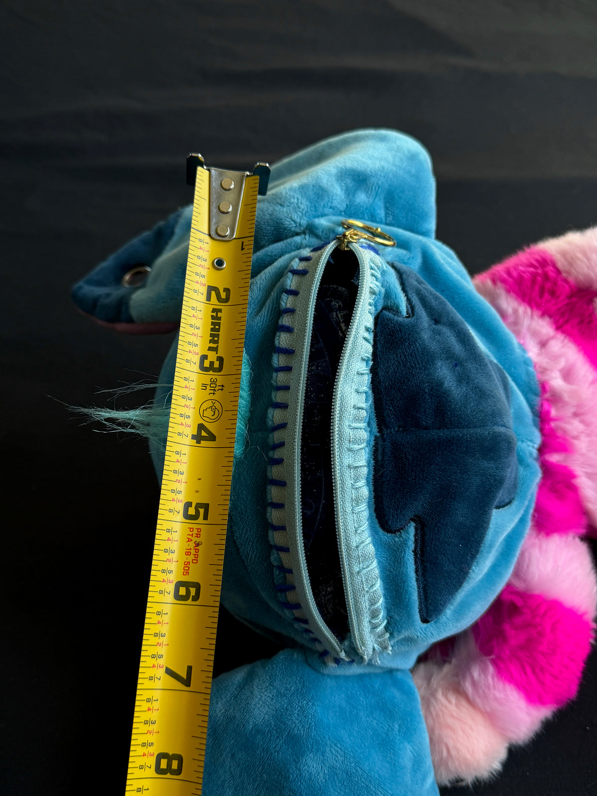 Stitch + Cheshire Cat hybrid side bag